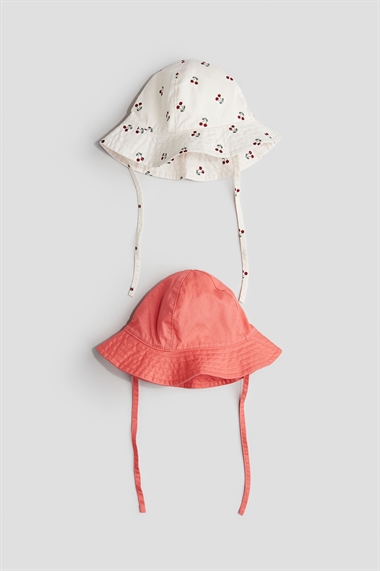 Комплект из 2 хлопковых солнцезащитных шляп