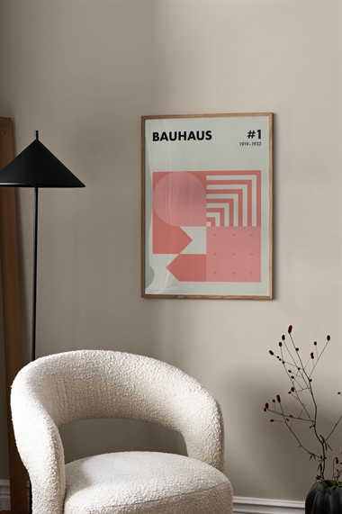 Красный постер Геометрия Баухауса