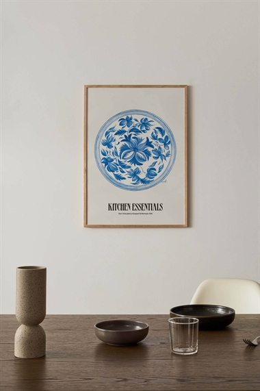 Постер Голубая китайская тарелка
