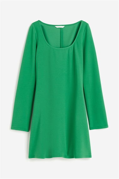 Платье из джерси с квадратным вырезом 1214765002