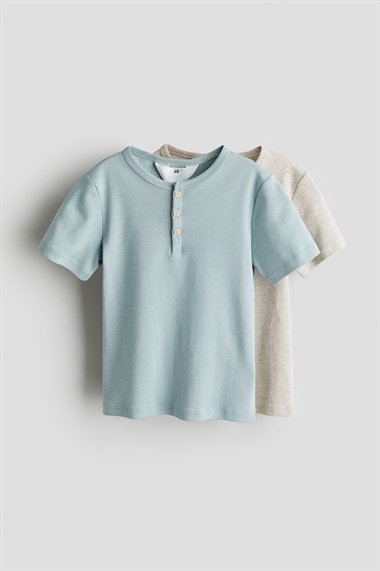2 комплекта хлопковых рубашек хенли