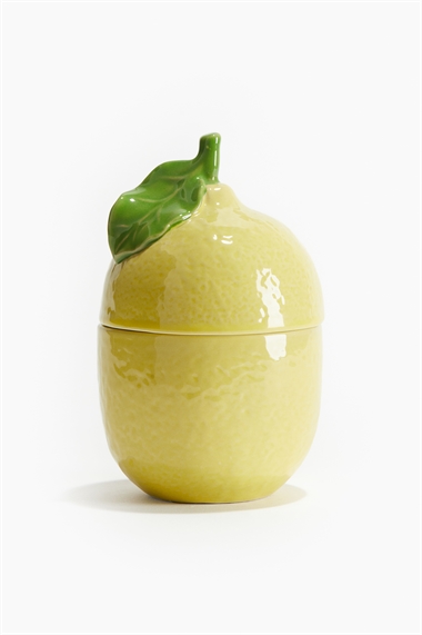 Керамическая банка в форме лимона