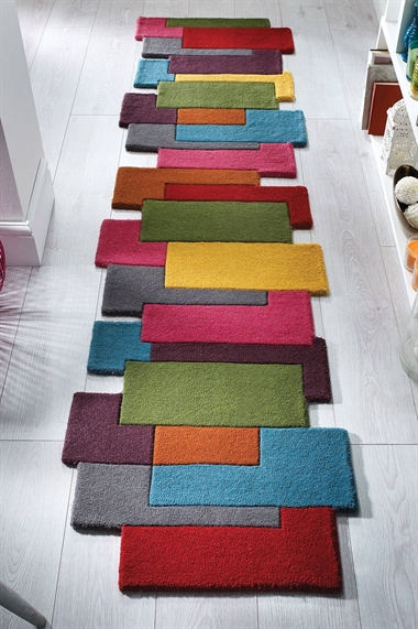 Collage Modern Cut-out Wool Runner