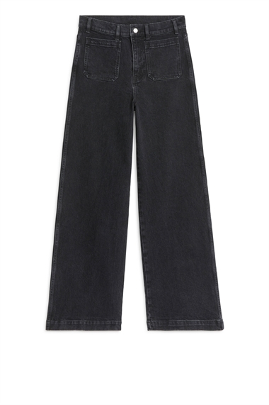 Расклешенные джинсы-стрейч с высоким поясом LUPINE