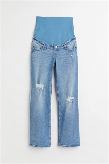 Широкие высокие джинсы MAMA