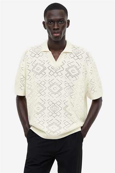 Рубашка-поло с расслабленным кроем в вязаном стиле