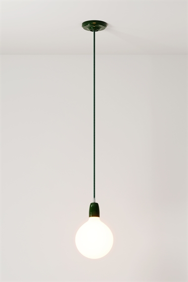 Фарфоровый подвесной светильник с лампочкой