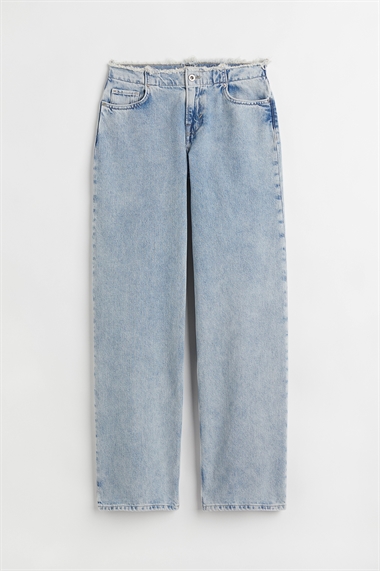 Прямые низкие джинсы