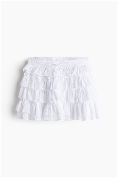 Многоярусная хлопковая мини-юбка