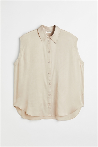 Атласная блузка без рукавов H&M+