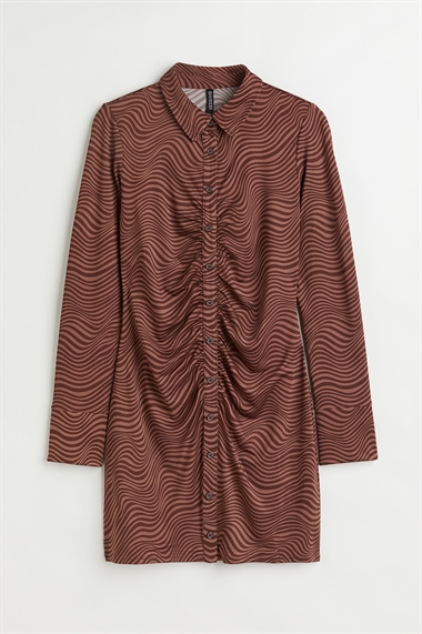 Платье-блузка с драпировкой H&M+
