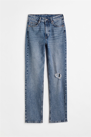 Винтажные прямые высокие джинсы