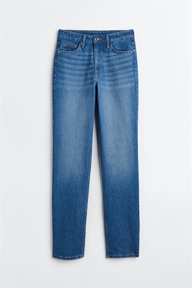 Винтажные прямые высокие джинсы