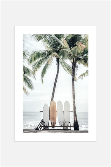 Пляжный постер с досками для серфинга