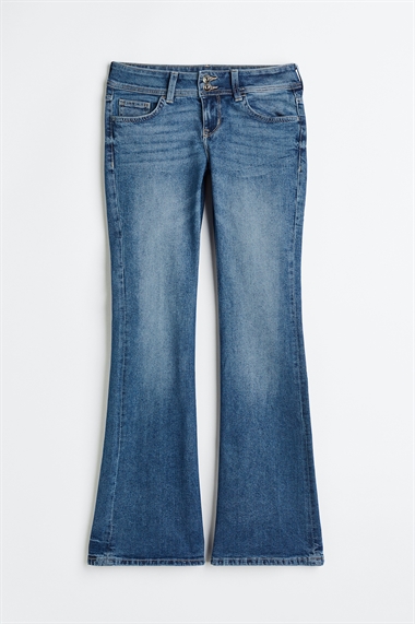 Расклешенные низкие джинсы