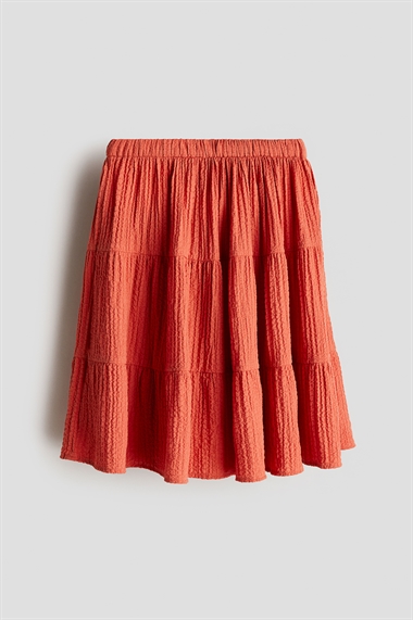 Многоярусная юбка из жатой ткани