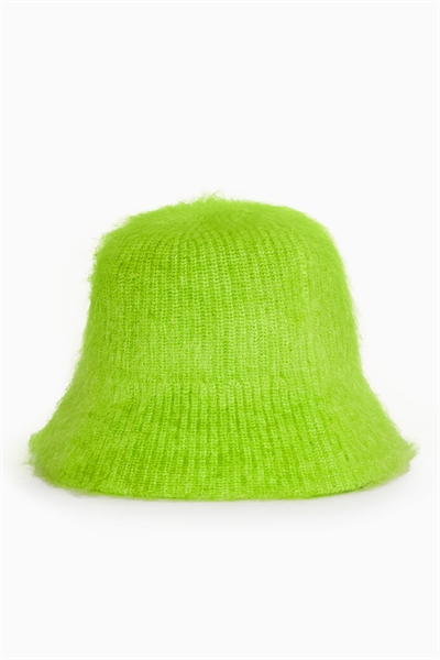 Текстурированная вязаная шапка-ведро