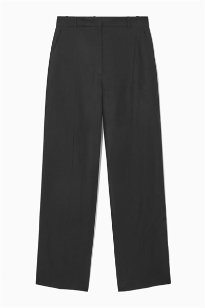 Приталенные брюки с прямыми штанинами