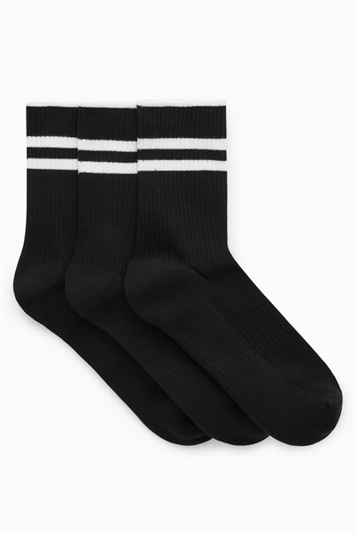 Спортивные носки в рубчик комплект из 3 пар