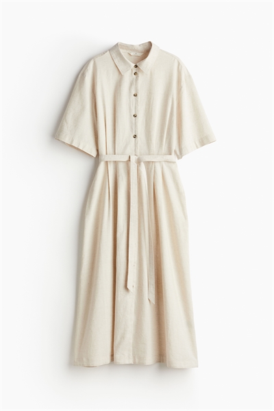 Платье-блузка из льняной смеси