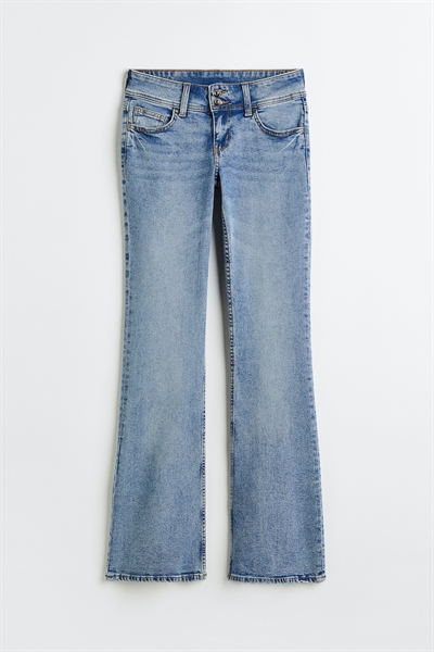 Расклешенные низкие джинсы
