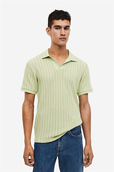 Рубашка-поло с ажурным рисунком Regular Fit
