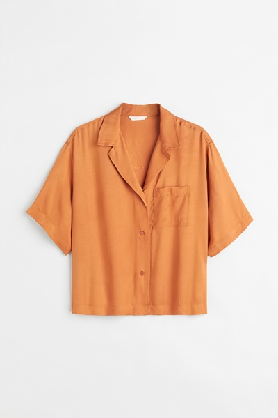 H&M+ Рубашка оверсайз с короткими рукавами