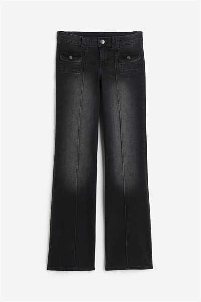 Расклешенные низкие джинсы-карго