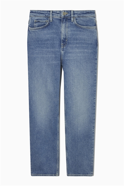 Зауженные джинсы с длиной по щиколотку, прямая штанина