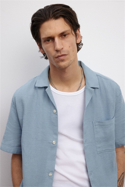 Текстурированная курортная рубашка Regular Fit 1273693002