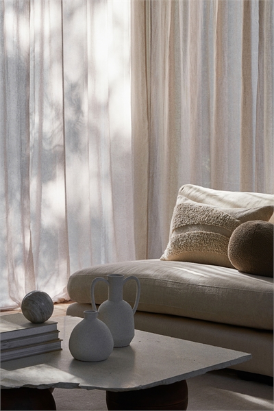 Широкая штора из льняного бленда длиной 1 шт. 1262405003