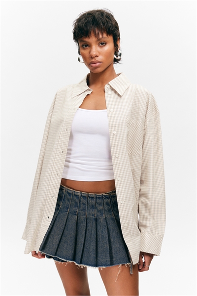 Рубашка из поплина с длинными рукавами в стиле оверсайз 1274236004