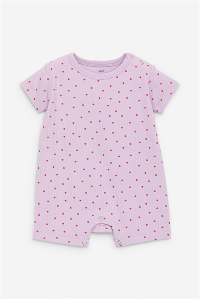 Короткий ромпер из ребристого трикотажа 1180191007