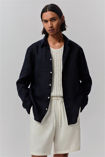 Льняная рубашка Regular Fit 1258318006