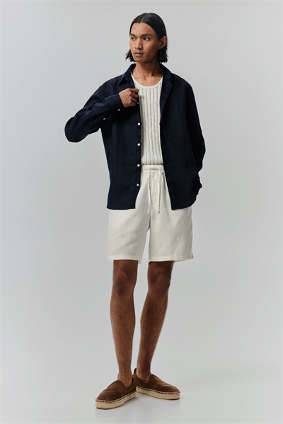 Шорты из льняного бленда с расслабленной посадкой 1258657005