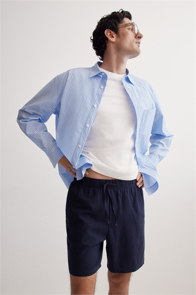 Шорты из льняного бленда с расслабленной посадкой 1258657006