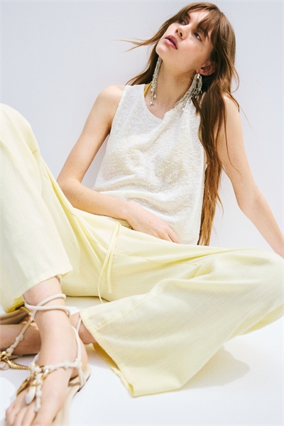 Прямые брюки со шнурком 1261667008