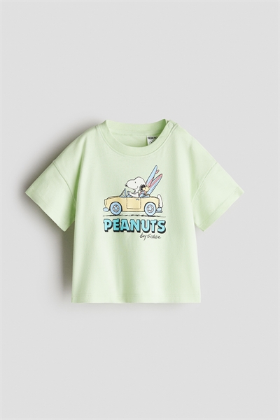 Футболка из хлопка с принтом 1263213016