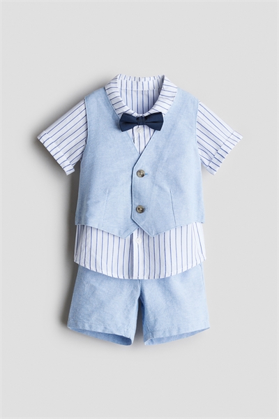 Нарядный комплект из 4 предметов из льняного бленда 1277667003