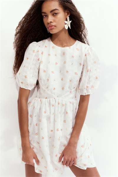 Вышитое платье с открытой спиной 1280391001