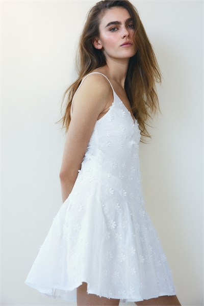 Платье из хлопка с аппликацией 1281955001