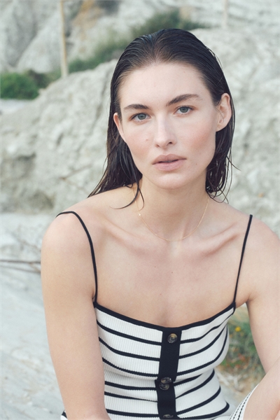 Трикотажное платье на пуговицах спереди 1282068001