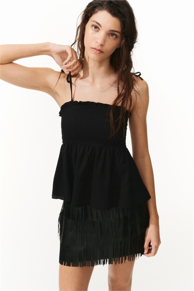 Топ на бретельках с вышивкой 1285595002