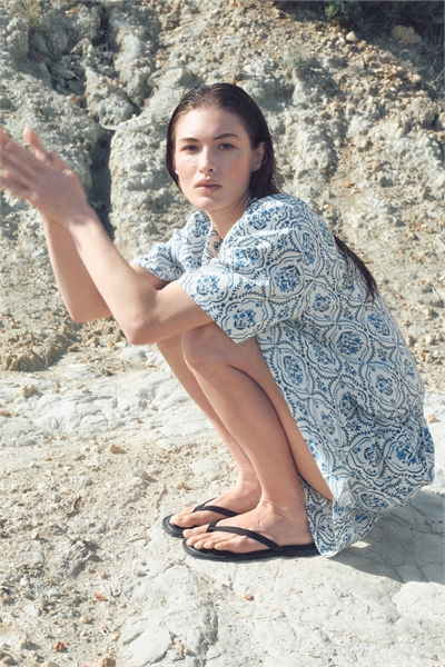 Рубашка из саржи с короткими рукавами 1286483001