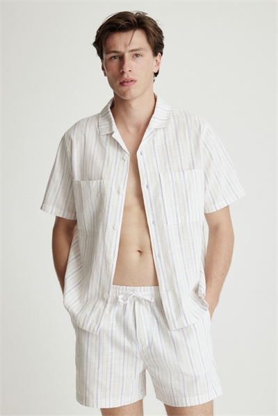 Хлопковая пижамная рубашка и шорты 1288348002