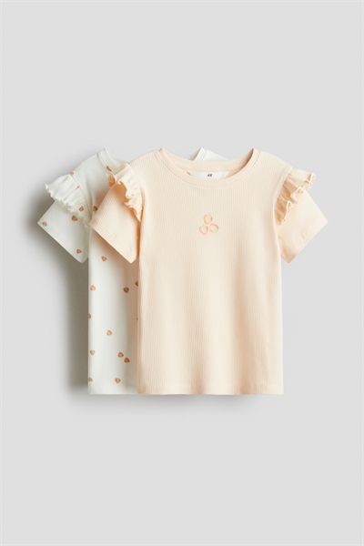 Хлопковые топы с оборками в упаковке из 2 штук 1290776002