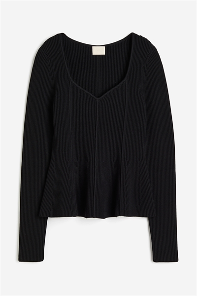 Топ из трикотажа в рубчик 1200146001