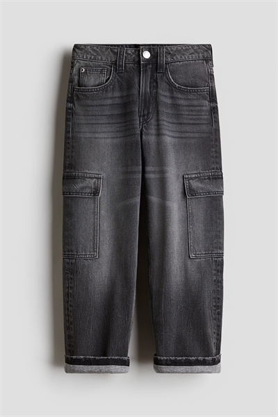 Джинсы-карго свободного покроя с подкладкой из джерси 1243569002