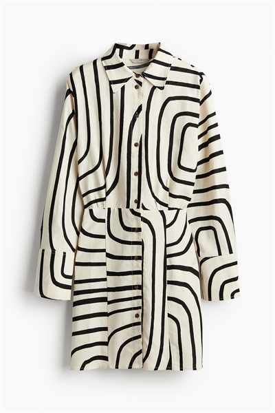 Платье-рубашка из льняного бленда 1224810001