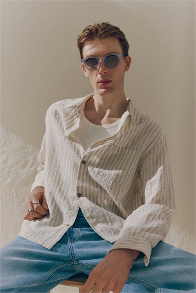 Рубашка из льняной смеси Regular Fit 1283841001